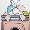 Bed Bath & Beyond 13" X 20" White and Pink Easter Bunny Pink Truck Throw Pillow view 4