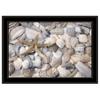 Starfish & Seashells 4 Black Framed Print Wall Art view 1
