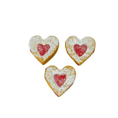 Mothers Day Tiered Tray, Fake Linzer Torte Cookies, Set of 3 Round Dessert, Valentine Faux Cookies, Tiered Tray Deco, Fake Dessert Display, Heart Shaped Linzer