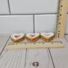 Mothers Day Tiered Tray, Fake Linzer Torte Cookies, Set of 3 Round Dessert, Valentine Faux Cookies, Tiered Tray Deco, Fake Dessert Display, Heart Shaped Linzer view 2