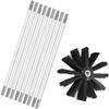 chimney sweep kit Chimney Sweep Kit, Chimney Cleaning Brush Kit, Chimney Brush And Rods Kit Electrical Rotary Drill Drive Sweeping Cleaning Tool With 6/9/12/15/18 Long Flexible Rods ( Color : 9 Rods , view 1