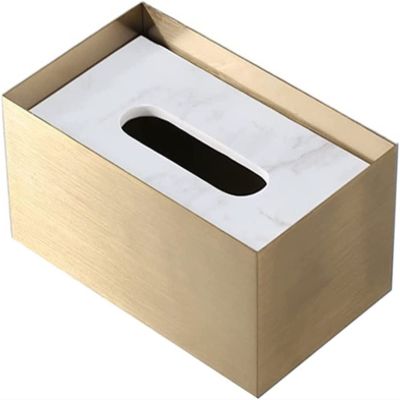 Tissue Dispenser Box Simple Light Luxury Tissue Box Modern Household Stainless Steel Tissue Box Creative Design Tissue Box Holder Facial Tissue Dispenser Box