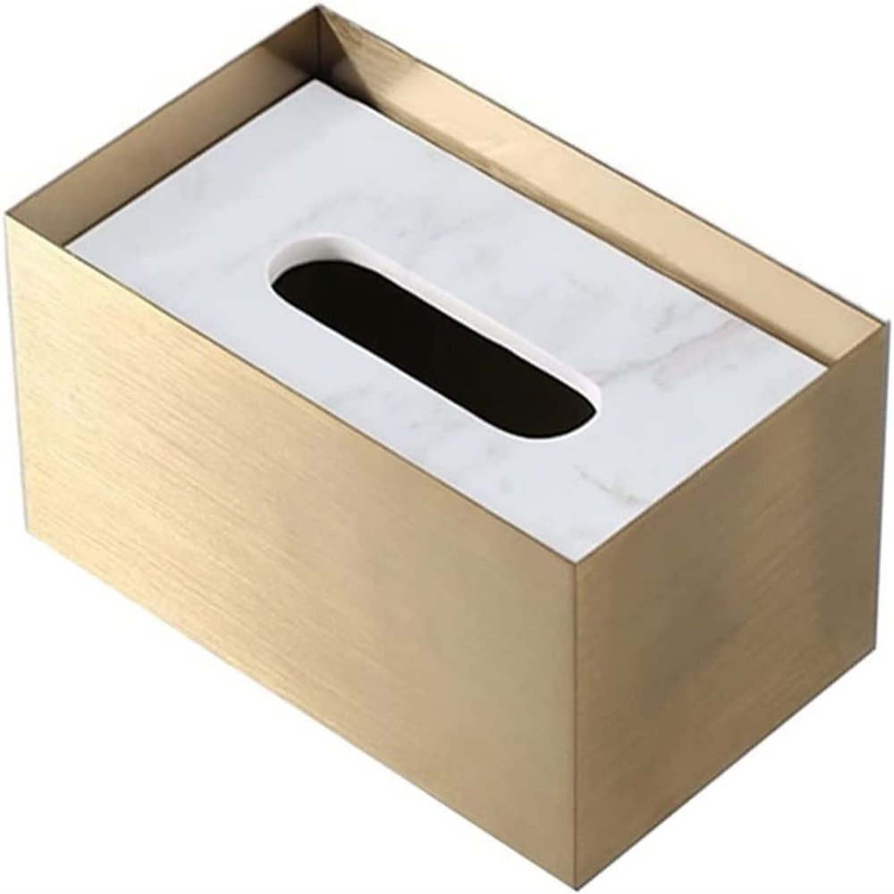 Tissue Dispenser Box Simple Light Luxury Tissue Box Modern Household Stainless Steel Tissue Box Creative Design Tissue Box Holder Facial Tissue Dispenser Box