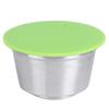 Coffee Capsule Cup, Stainless Steel Reusable Refillable Coffee Capsule Cup Fit for Coffee Maker Home Use Nice Gift (Green) view 1