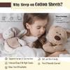 Ropulance Bedding 4 Pcs Cotton Sheet Set Fitted Sheet with 19" Deep Pocket Flat Sheet& 2 Pillowcases 600 Threat Count Luxury Hotel Quality Cotton Bedding Set !!(Black,King) view 3