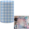 FiVan Baby Shower Party Plinth Cylinder Cover Gender Reveal Blue Mosaic Pattern Elastic Stretch Spandex Pedestal Cover NO-1883 view 1