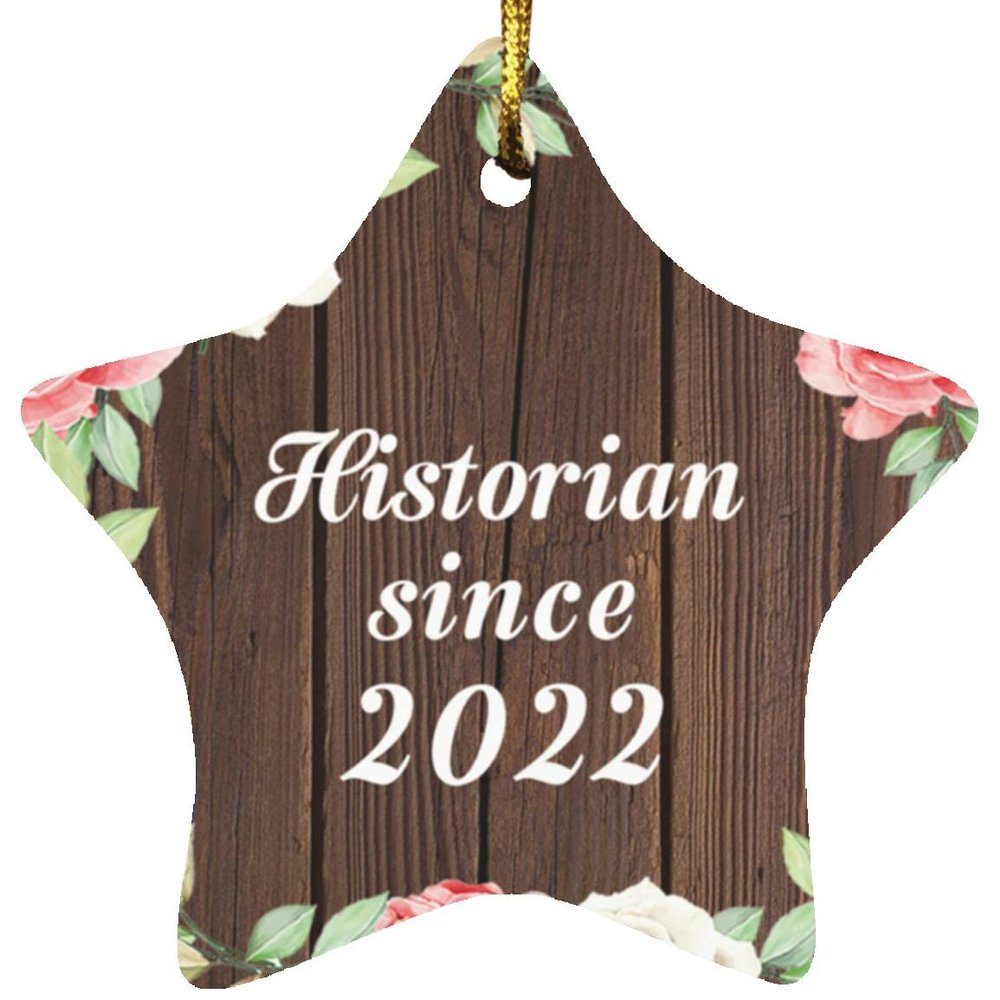Designsify Christmas Tree Decoration, Historian Since 2022, Star Ornament A, Gifts for Birthday Anniversary Valentines Mom Mothers Fathers Day Party, to Men Women Him Her Friend Mom Dad Wife