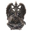 Ebros Gift Sabbatic Goat Idol Baphomet Sitting in Meditation Resin Figurine Occultic Illuminati The Horned God Goat of Mendes Altar Sculpture Figurine view 1