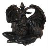 Ebros Gift Sabbatic Goat Idol Baphomet Sitting in Meditation Resin Figurine Occultic Illuminati The Horned God Goat of Mendes Altar Sculpture Figurine view 3