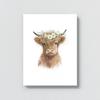 Sense Canvas Nursery Baby Highland Cow Boho 131 Canvas Art - Home Decor Wall Art Print Poster Painting Large 30x40 / 1.5" view 4
