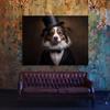 Sense Canvas Dogs Suit Wearing Chef Hat 92 Canvas Art - Home Decor Wall Art Print Poster Painting Small 16x12 / 0.75" view 3