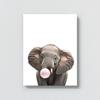 Sense Canvas Nursery Baby Elephant Bubble Gum 2 Canvas Art - Home Decor Wall Art Print Poster Painting Large 30x40 / 1.5" view 4