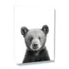 Sense Canvas Nursery Baby Bear Black White 186 Canvas Art - Home Decor Wall Art Print Poster Painting Large 30x40 / 1.5" view 1