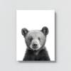 Sense Canvas Nursery Baby Bear Black White 186 Canvas Art - Home Decor Wall Art Print Poster Painting Large 30x40 / 1.5" view 4
