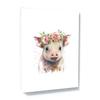 Sense Canvas Nursery Baby Pig Boho 104 Canvas Art - Home Decor Wall Art Print Poster Painting Large 30x40 / 1.5" view 1
