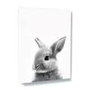 Sense Canvas Nursery Baby Rabbit Black White 177 Canvas Art - Home Decor Wall Art Print Poster Painting Large 30x40 / 1.5" view 1