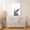 Sense Canvas Nursery Baby Rabbit Black White 177 Canvas Art - Home Decor Wall Art Print Poster Painting Large 30x40 / 1.5" view 3