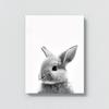 Sense Canvas Nursery Baby Rabbit Black White 177 Canvas Art - Home Decor Wall Art Print Poster Painting Large 30x40 / 1.5" view 4