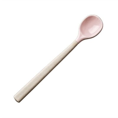 Bulk Spoons Set 16cm Handmade Ceramic Long Handle Stirring Spoon Vintage Coffee Dessert Spoon Household Meal Spoon Spoons for Eating (Color : Brass)