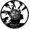 Music Vinyl Wall Clock 12Inch Barber Shop Hair Beauty Hairstyle Vinyl Record Wall Clock Modern Design Home Decor Hairdresser Tools Equipments Hanging Watch view 1