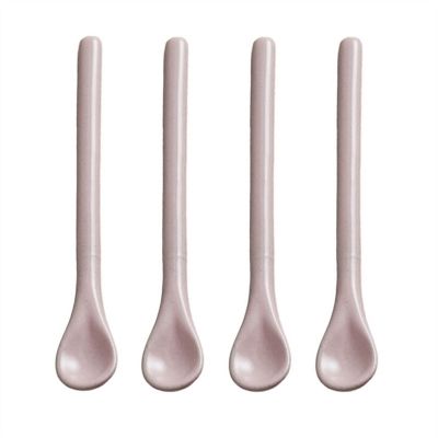 Bulk Spoons Set Coffee Spoon Mixing Bar Creative Ceramic Long Handle Spoon Seasoning Spoon Cake Dessert Spoon Spoons for Eating (Color : Brass)