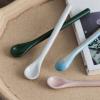 Bulk Spoons Set Coffee Spoon Mixing Bar Creative Ceramic Long Handle Spoon Seasoning Spoon Cake Dessert Spoon Spoons for Eating (Color : Brass) view 3