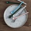 Bulk Spoons Set Coffee Spoon Mixing Bar Creative Ceramic Long Handle Spoon Seasoning Spoon Cake Dessert Spoon Spoons for Eating (Color : Brass) view 4
