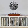 Music Vinyl Wall Clock 12Inch Steam Train Wall Clock Made of Real Vinyl Record Old Steam Engines Retro Wall ClockSteampunk Industrial Style Modern Artwork view 4