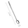 Bulk Spoons Set 304 Stainless Steel Long Handle Stirring Spoon Small Spoon Creative Ice Spoon Dessert Honey Spoon Spoons for Eating (Color : 1) view 2