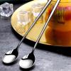 Bulk Spoons Set 304 Stainless Steel Long Handle Stirring Spoon Small Spoon Creative Ice Spoon Dessert Honey Spoon Spoons for Eating (Color : 1) view 4