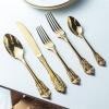 Bulk Spoons Set 304 Stainless Steel Tableware High-grade Western Tableware Set Personalized Relief Dessert Spoon Meal Spoon Spoons for Eating (Color : D) view 4
