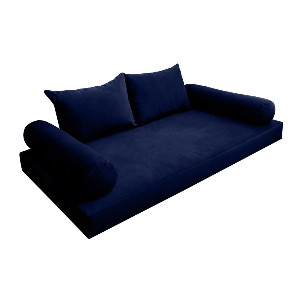 Cover ONLY Model V4 Twin Velvet Knife Edge Indoor Daybed Mattress Cushion AD373