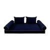 SLIPCOVER ONLY S.V4 Velvet Indoor Daybed Mattress Pillow Contrast Trim Twin-XL AD373 view 3