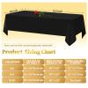 12 Pack Black Tablecloths for Rectangle Tables Stain and Wrinkle Resistant Washable Polyester Tablecloth 60 x 102 Inch Table Cloth Rectangle Table 6 Foot Rectangle Table Cloth for Wedding Party view 2