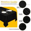12 Pack Black Tablecloths for Rectangle Tables Stain and Wrinkle Resistant Washable Polyester Tablecloth 60 x 102 Inch Table Cloth Rectangle Table 6 Foot Rectangle Table Cloth for Wedding Party view 3