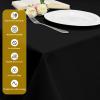 12 Pack Black Tablecloths for Rectangle Tables Stain and Wrinkle Resistant Washable Polyester Tablecloth 60 x 102 Inch Table Cloth Rectangle Table 6 Foot Rectangle Table Cloth for Wedding Party view 4