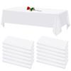 12 Pack White Tablecloths for Rectangle Tables Stain and Wrinkle Resistant Washable Polyester Tablecloth 60 x 102 Inch Table Cloth Rectangle Table 6 Foot Rectangle Table Cloth for Wedding Party view 1