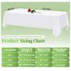 12 Pack White Tablecloths for Rectangle Tables Stain and Wrinkle Resistant Washable Polyester Tablecloth 60 x 102 Inch Table Cloth Rectangle Table 6 Foot Rectangle Table Cloth for Wedding Party view 2