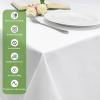 12 Pack White Tablecloths for Rectangle Tables Stain and Wrinkle Resistant Washable Polyester Tablecloth 60 x 102 Inch Table Cloth Rectangle Table 6 Foot Rectangle Table Cloth for Wedding Party view 4