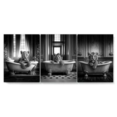 Sense Canvas Nursery Baby Leopard Lion Tiger 1 Canvas Art - Home Decor Wall Art Print Poster Painting Large 3x | 30x40 / 0.75"