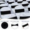 CHENGU 100 Pcs Spandex Chair Sashes Plain Bow Wedding Royal Chair Bands Without Buckle Birthday Decorations Elastic Ties Spandex Slider Sashes for Events Party Ceremony(Black) view 4