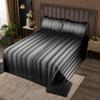 Castle Fairy Black Grey Bedspread Twin Size Abstract Ombre Comforter Set 3D Geometric Stripes Bedding Set 2pcs for Kids Boys Men Home Room Decor Modern Lightweight Quilt Set with 1 Pillowcase view 1