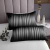 Castle Fairy Black Grey Bedspread Twin Size Abstract Ombre Comforter Set 3D Geometric Stripes Bedding Set 2pcs for Kids Boys Men Home Room Decor Modern Lightweight Quilt Set with 1 Pillowcase view 4