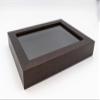 Dark Brown 13x13 Wood Shadow Box Display Frame with Black Acid-Free Backing UV Acrylic & Hanging Hardware - with 3/4" Usable Depth - Makes Great T Shirt Display Frame Shadowbox view 1