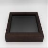 Dark Brown 13x13 Wood Shadow Box Display Frame with Black Acid-Free Backing UV Acrylic & Hanging Hardware - with 3/4" Usable Depth - Makes Great T Shirt Display Frame Shadowbox view 2