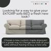 comfortly | Cover for Ektorp 3 Seat Sofa Bed, Replacement Slipcover, Heavy Duty 7 pcs Cover, Pets and Stain Proof Durable Nano-Tech Fabric, Easy to Clean & Replace (Cashmere Blends - Beige) view 2