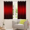 3D Abstract Ombre Window Curtain Red Black Curtains for Kids Teens Adults Bedroom Decor Modern Geometric Stripes Window Treatment Curtain Soft Polyester Window Drapes,Top 2 Panel,52Wx90L view 4