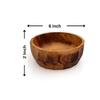 Beautiful Handmade 6 x 2" Decorative Mango Wood Snack Serving Bowl For Dry Fruits Chips Coffee Table Countertop Key Bowl Tableware Kitchen Living Room Home Decor Accents Dinnerware view 4