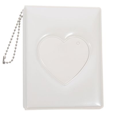 PRETYZOOM 3 Inch Mini Photo Album, Photo Card Holder Portable Scrapbook Album, Designed with Transparent Pockets for Collecting - White
