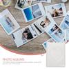 PRETYZOOM 3 Inch Mini Photo Album, Photo Card Holder Portable Scrapbook Album, Designed with Transparent Pockets for Collecting - White view 2